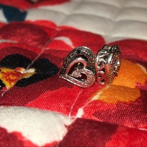 Kay Jewelers Black Diamond Heart Earrings